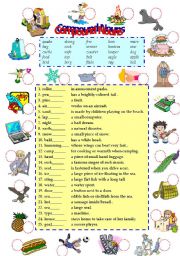 English Worksheet: compound nouns