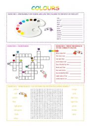 English Worksheet: COLOURS