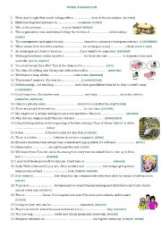 English Worksheet: word formation