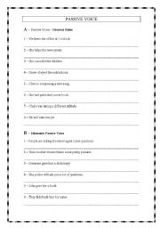 English Worksheet: PASSIVE VOICE