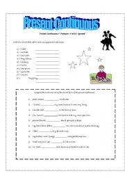 English worksheet: Present Continuous