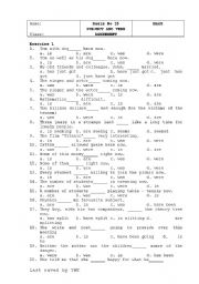 English Worksheet: SUBJECT AND VERB AGREEMENT (MCQ)