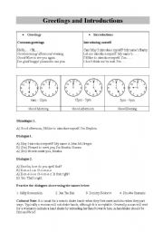 English Worksheet: Introductions, Nationalities and Occupations