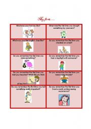 English Worksheet: The first..... 