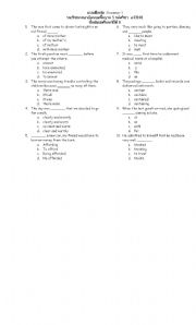 English worksheet: grammar test