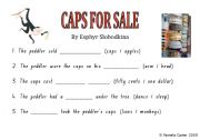 English worksheet: CAPS FOR SALE Comprehension Task