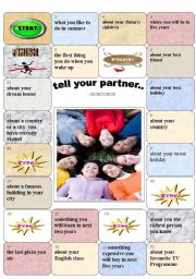 English Worksheet: Tell your partner....Part2