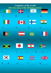 Countries and nationalities. 