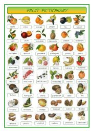 English Worksheet: Fruit - pictionary