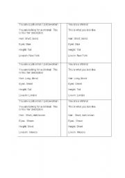 English Worksheet: Describing People - Policeman & Criminal Activity