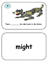 English worksheet: Future Flash Cards 7 of 12