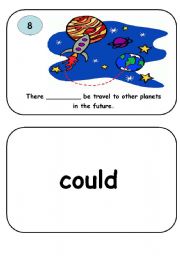 English Worksheet: Future Flash Cards 8 of 12