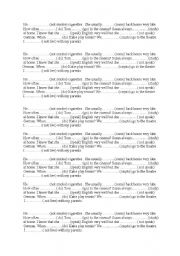 English Worksheet: present simple short test for students-level elementary