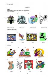 English worksheet: Lexis