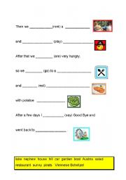 English worksheet: Summer vacation (part 2)