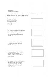 English worksheet: riddles