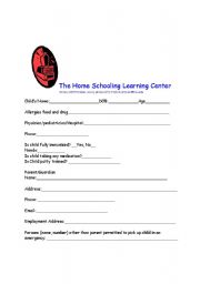English Worksheet: Registration Form