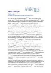 English worksheet: Articles 