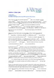 English Worksheet: Articles 