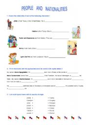 English worksheet: People and nationalities