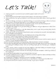 English Worksheet: Advanced discussion