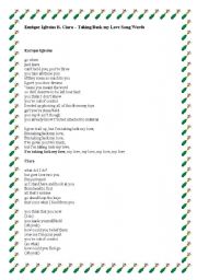 English worksheet: Mistakes correction in the lirics, Enrique Iglesias