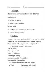 English worksheet: grammar test