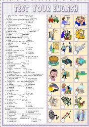 English Worksheet: Test  your English 4