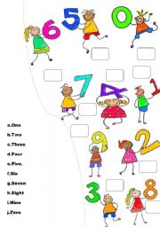 English Worksheet: Numbers Match