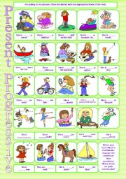 English Worksheet: PRESENT CONTINUOUS