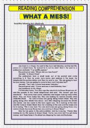 English Worksheet: READING COMPREHENSION - 