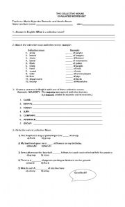 English worksheet: the collective nouns