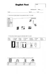 English worksheet: VOCABULARY SCHOOL  AND FAMILY