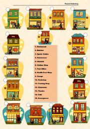 English Worksheet: Places in Town Matching