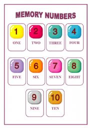 English Worksheet: NUMBERS