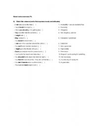 English worksheet: Modal Verbs