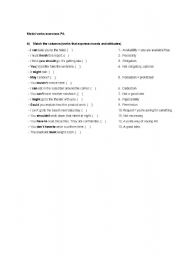 English Worksheet: Modal Verbs