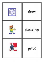 English Worksheet: COMMAND CARD (EXTRA SET)