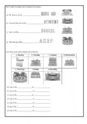 English Worksheet: Places 