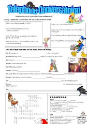 English Worksheet: Telephone Intro