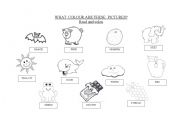 English Worksheet: read and colour