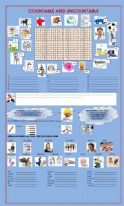 English Worksheet: COUNTABLE AND UNCOUNTABLE