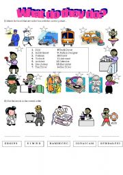 English Worksheet: jobs