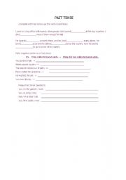 English Worksheet: Past tense