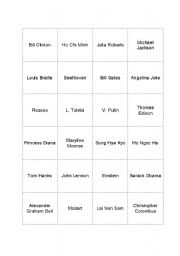 English Worksheet: Famous people
