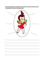 English Worksheet: adjectives