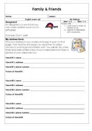 English worksheet: Family & Friends