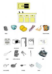 English Worksheet: Kitchen Vocabulary worksheet