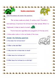 English Worksheet: Reading comprehension