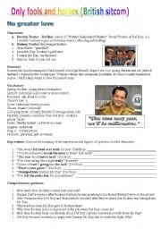 English Worksheet: Only fools and horses